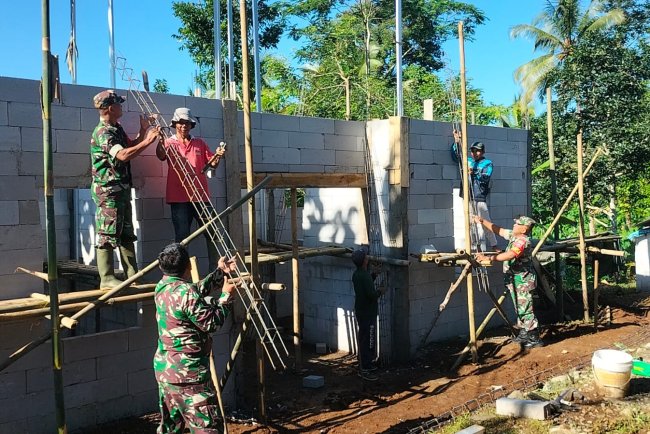 Koramil 11/Punggelan Percepat Pembangunan Rumah Layak Huni untuk Warga