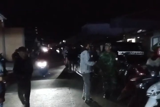 Patroli Malam Bersama Koramil Batur Linmas Msyrakat Dan Banser