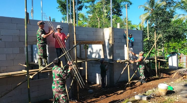 Koramil 11/Punggelan Percepat Pembangunan Rumah Layak Huni untuk Warga