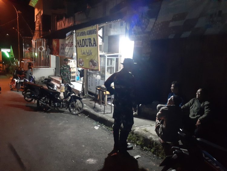 Koramil 18 Pagentan Melaksanakan Patroli Malam