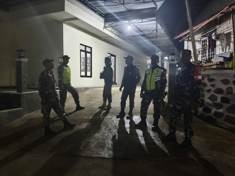 Koramil 16 Pejawaran Gelar Patroli Bersama Komponen Masyarakat Guna Ciptakan Kondisi Yang Aman