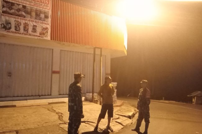 Koramil 18 Pagentan Gelar Patroli Malam Wujudkan Situasi Wilayah yang Aman dan Kondusif