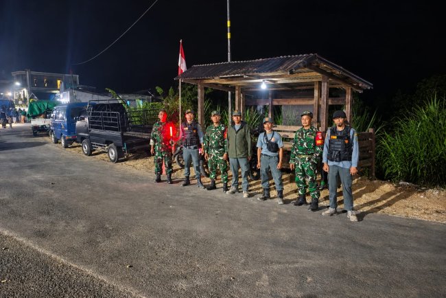 Koramil 16/Pejawaran Gelar Patroli Bersama Komponen Masyarakat