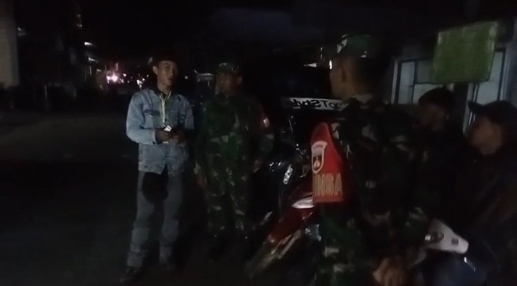 Koramil 05 Batur Gelar Patroli Malam Bersama Warga Desa Batur Jaga Kamtibmas
