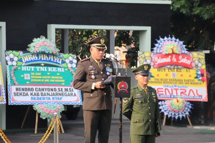 HUT ke-81 TNI Dandim Banjarnegara Tekankan Pengabdian PRIMA dan Profesionalisme Prajurit