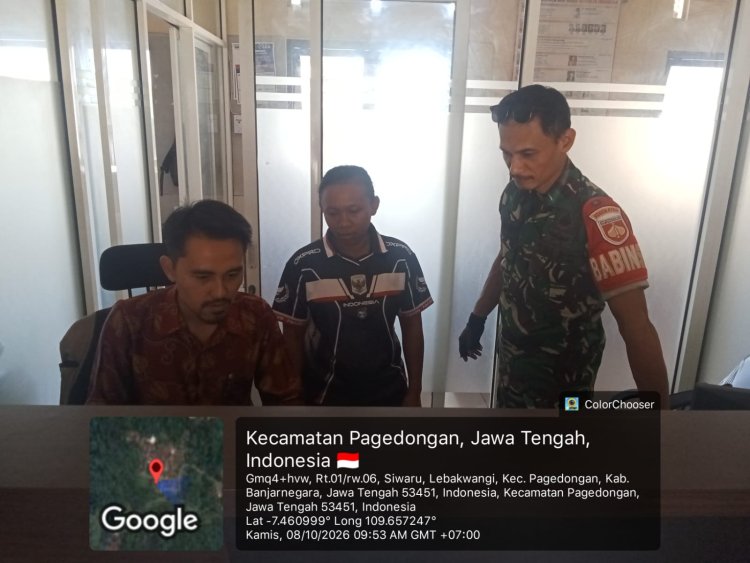 Babinsa Koramil 01 Melaksanakan Pendampingan Pembuatan Akte Warga Binaan